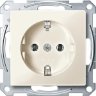 Schneider Electric Merten SM Беж глянец Розетка с/з безвинт.зажим