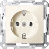 Schneider Electric Merten SM Беж глянец Розетка с/з безвинт.зажим