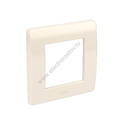 DKC Рамка на 2 модуля (одноместная), слоновая кость, RAL9001
