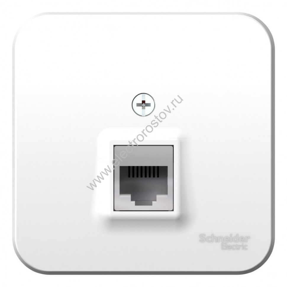 Blanca наруж Белый Розетка компьютерная RJ45, кат.5E, изолир. пластина Schneider Electric