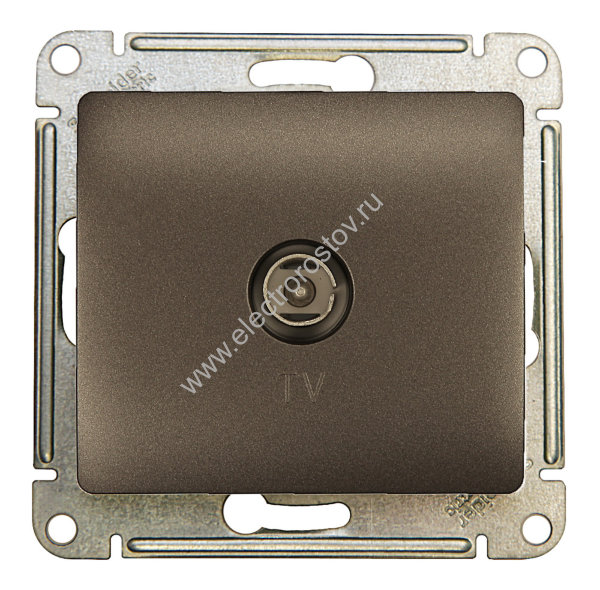 Glossa Графит Розетка TV оконечная Schneider Electric