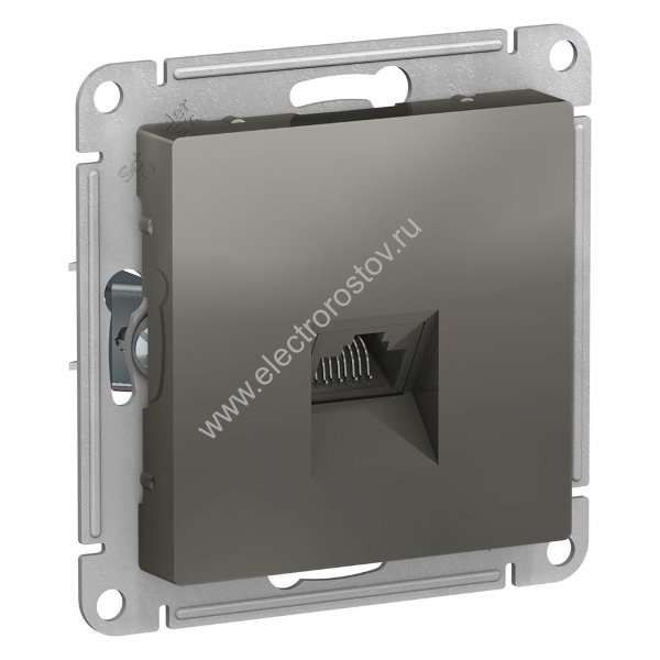 AtlasDesign Сталь Розетка компьютерная 1-ая RJ45, кат. 5е Schneider Electric