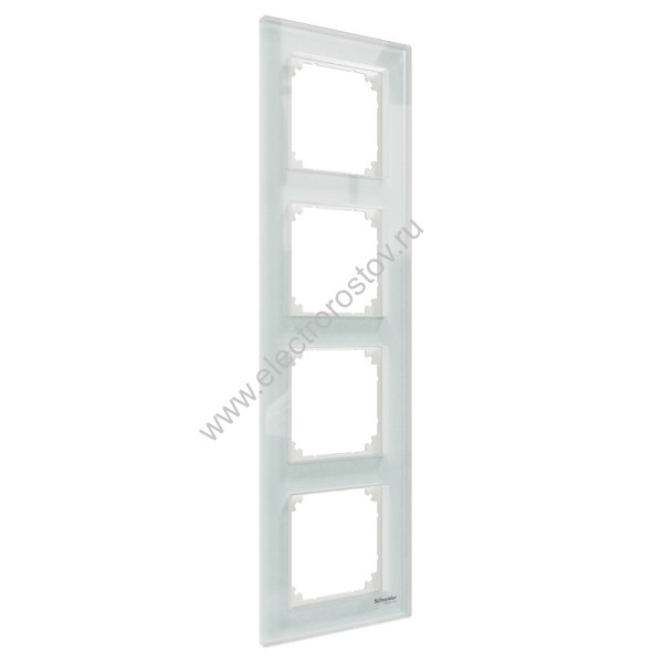 Schneider Electric Merten SM M-Elegance Стекло Белый Кристалл Рамка 4-ая