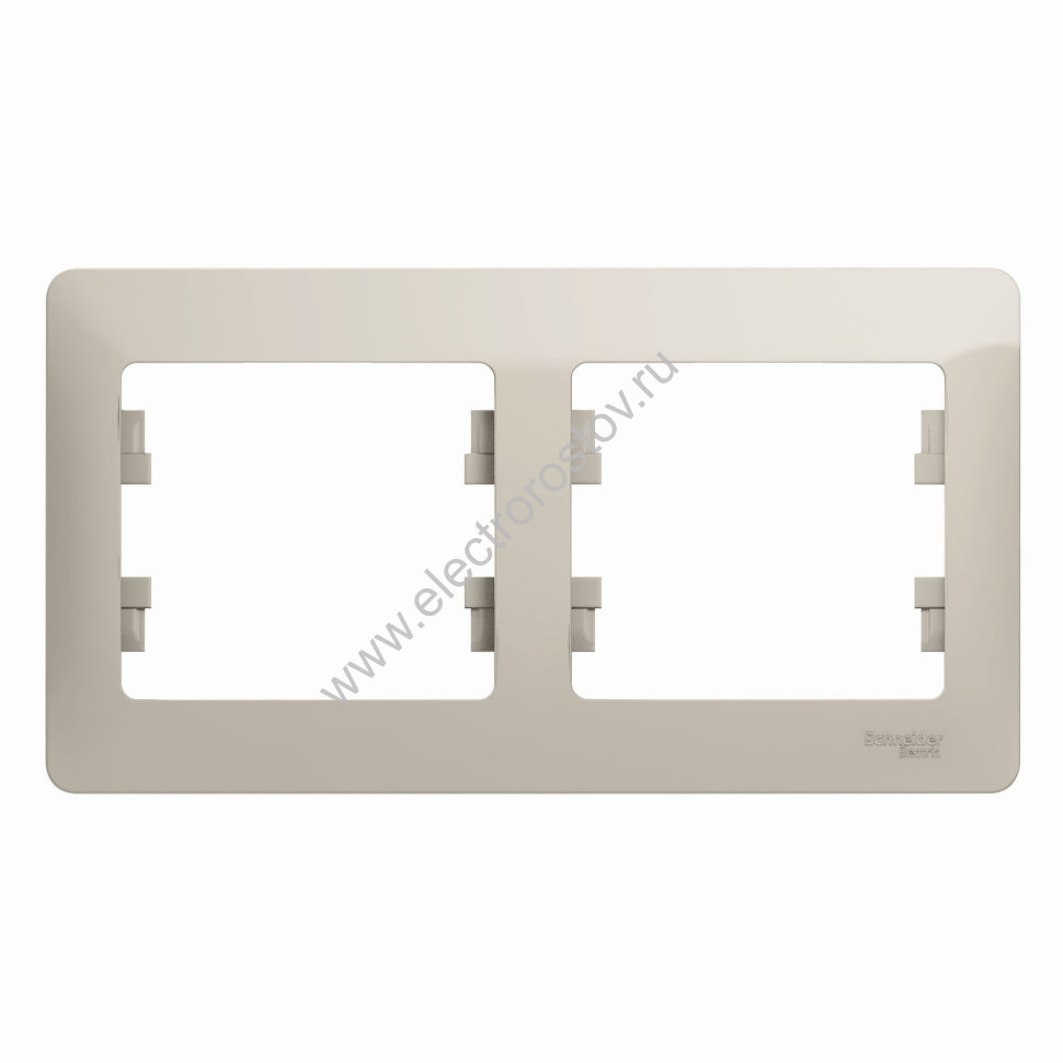 Glossa Молочный Рамка 2-ая горизонтальная Schneider Electric