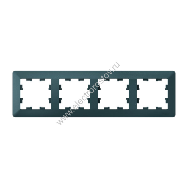 Systeme Electric AtlasDesign Air Изумруд/дымчатый черный Рамка 4-ая