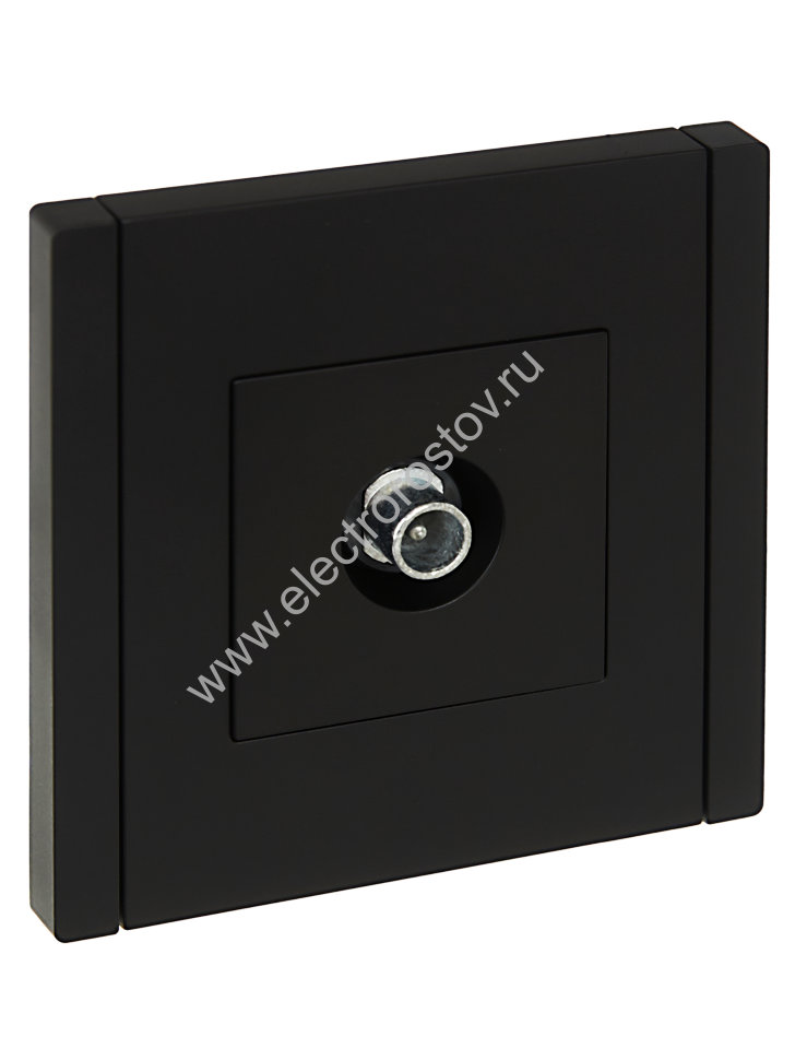 IEK FORTE&PIANO Черный Розетка TV проходная FP129