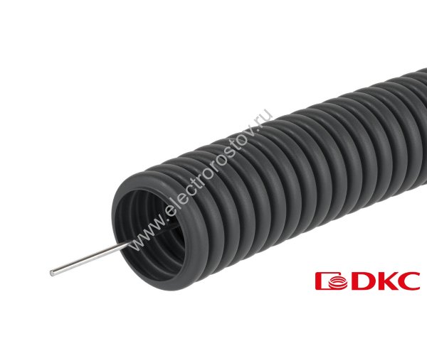 Труба ПНД гофрир. 40мм с протяжкой черная (20м) DKC