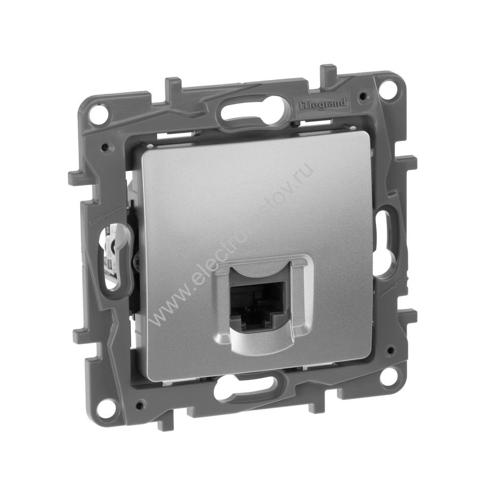 Etika Алюминий Розетка компьютерная 1-ая RJ-45, категория 5e Legrand