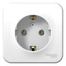 Blanca наруж Белый Розетка с/з без шторок 16А, 250В, изолир. пластина Schneider Electric