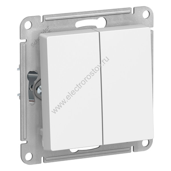 AtlasDesign Бел Выключатель с самовозвратом двойной Schneider Electric