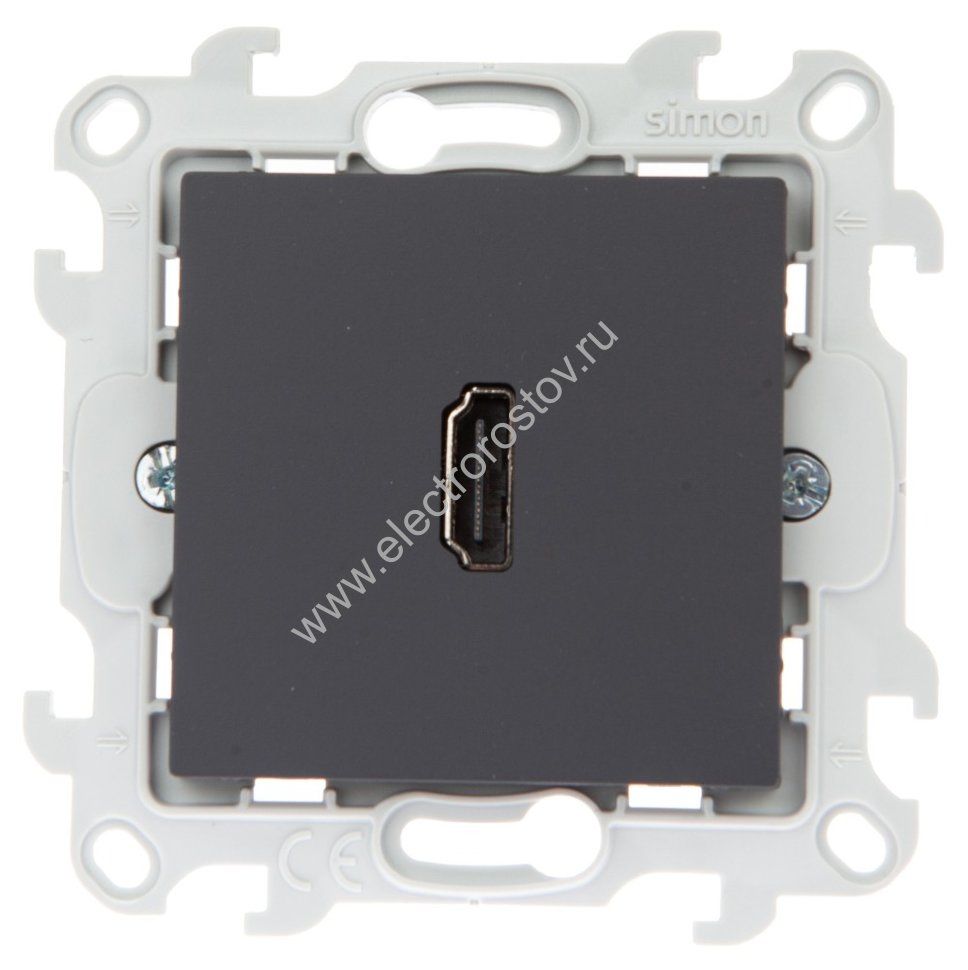 Simon 24 Графит Розетка HDMI 1.4 Simon