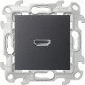 Simon 24 Графит Розетка HDMI 1.4 Simon