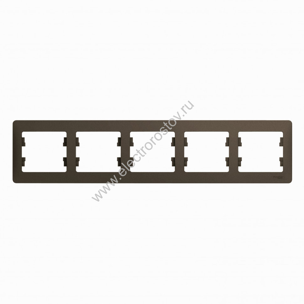 Glossa Шоколад Рамка 5-ая горизонтальная Schneider Electric