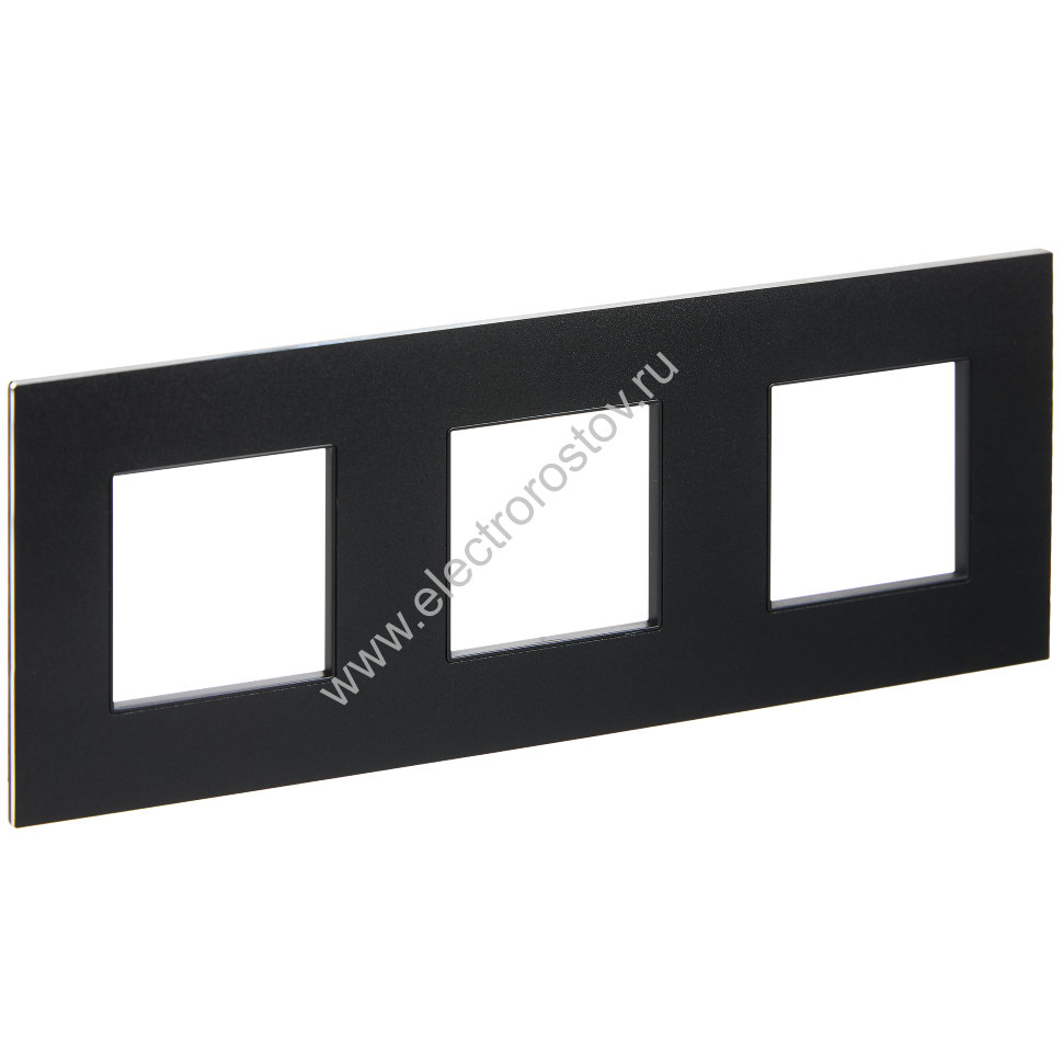 IEK SKANDY Металл Черный Рамка 3-ая SK-F33Bl