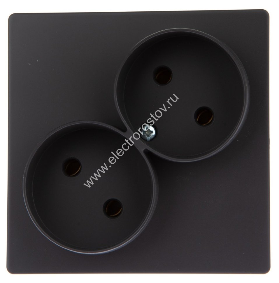 Simon 24 Графит Розетка 2-ая б/з Simon