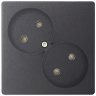 Simon 24 Графит Розетка 2-ая б/з Simon