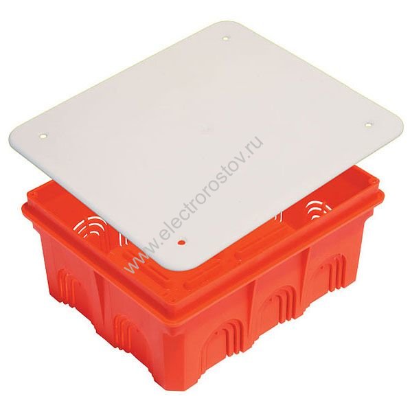 Распред. коробка для сплошных стен 130х160х70мм красн. HEGEL