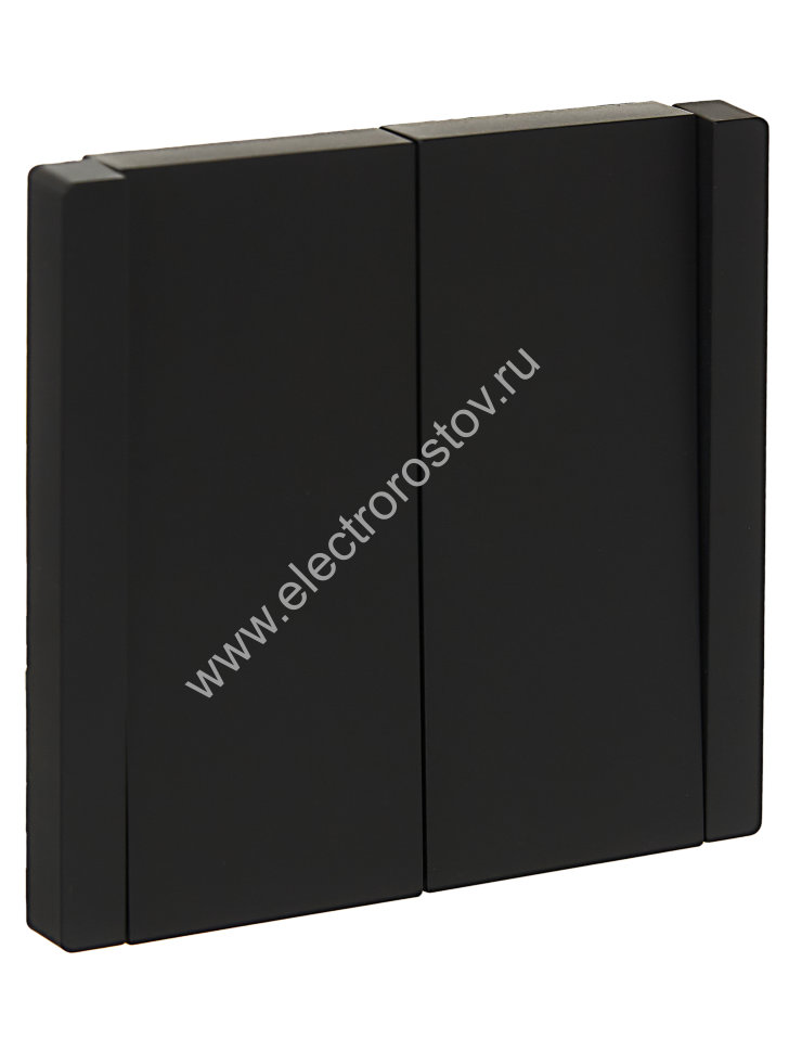 IEK FORTE&PIANO Черный Выключатель 2-кл 10А FP105