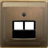 Schneider Electric Merten SD Античная латунь Накладка розетки ТЛФ/комп 2-ой наклонной
