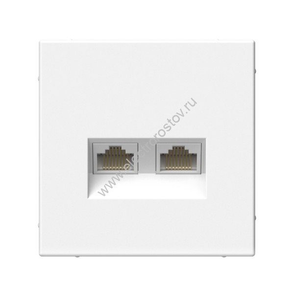 Systeme Electric ArtGallery Белый Розетка двойная компьютерная RJ45+RJ45, кат.6А, механизм