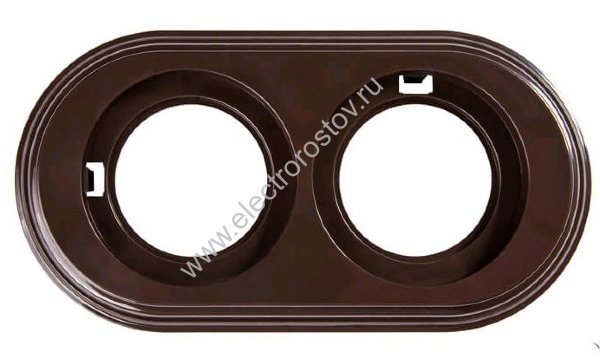 Лизетта Коричневый Рамка 2 постовая, пластик Bironi