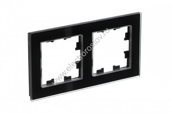AtlasDesign Nature Стекло черный Рамка 2-ая Schneider Electric
