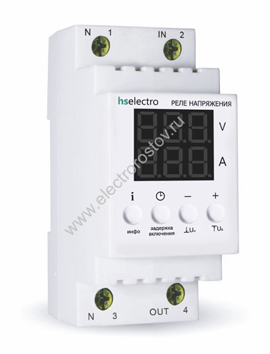 Реле напряжения с контролем тока НТ2-63с двухмодульное HSElectro